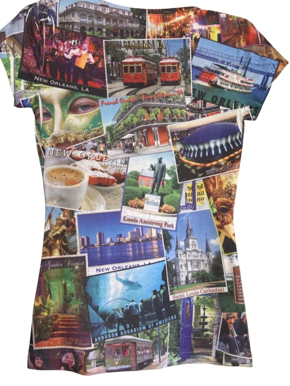 New Orleans Postcard Print T-Shirt Women’s Medium By Colors - Picture 3 of 5